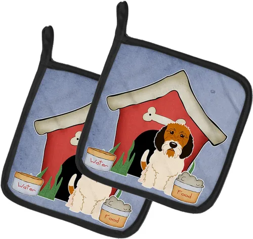 Miniatura 66 de Caroline's Treasures BB2894PTHD Dog House Collection Chow Chow Chow - Par de soportes para ollas, 7.5HX7.5W, multicolor 4-Azul