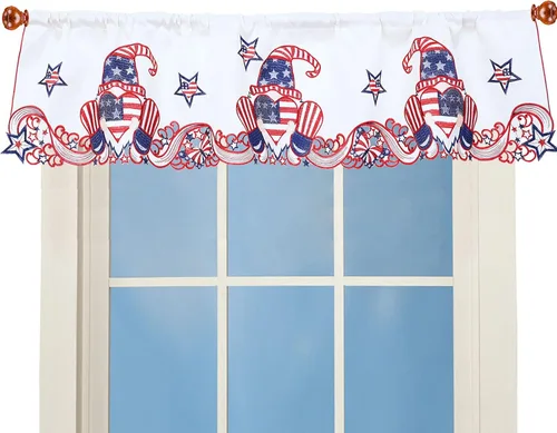 Miniatura 17 de Cenefa de Cortina Bordada con Trébol Irlandés A 58 × L 14 Pulgadas, Decoraciones de Ventana de Cocina para el Día de San Patricio o Primavera