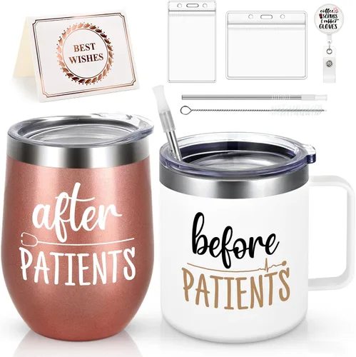 Miniatura 6 de Regalos LiqCool para Enfermeras y Asistentes Dentales - Taza de 12oz y Vaso de Vino para Enfermeras, Médicos, Dentistas y Médicos - Regalo