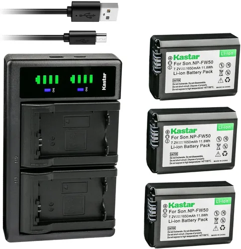 Miniatura 6 de Kastar NP-FW50 LTD2 - Cargador de batería USB para Sony Alpha α5000, a5000, ILCE-5100, Alpha α5100, a5100, ILCE-6000, Alpha α6000, a6000, ILCE-6100