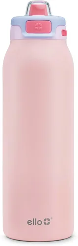 Miniatura 65 de Ello Pop & Fill Insulated Stainless Steel Water Bottle with Quick Fill Lid, Leakproof Locking, Sip or Chug Spout, BPA-Free, Double Wall Vacuum Negro