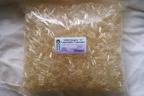 5000 Bulk Wholesale aspiradora Cápsulas Vegetales, "0" Tamaño