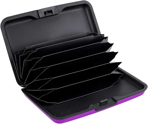 Miniatura 2 de Elfish.- Funda protectora de aluminio contra RFID, para tarjetas de crédito, carcasa rígida para tarjetas de presentación, cartera de metal