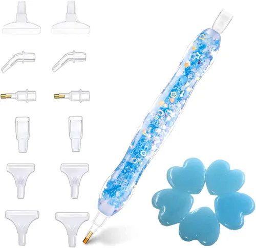 Miniatura 13 de Praise V Do Kit de herramientas de accesorios de taladro de pintura de diamante, 5D hecho a mano con diamantes para taladro, puntas de lápiz Rojo