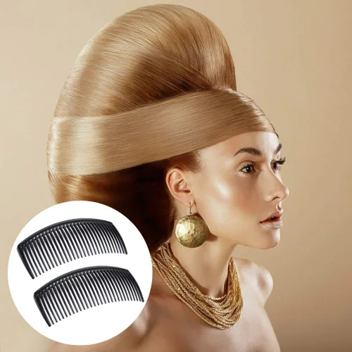 Miniatura 8 de SourceTon - Paquete de 6 peines franceses, peines laterales de plástico con 29 dientes, peines de clip para el cabello para accesorios de cabello