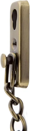 Miniatura 4 de Cerradura de puerta de cadena de acero inoxidable, resistente, pestillo interior de la puerta, cerradura de puerta sin llave, añade seguridad Verde