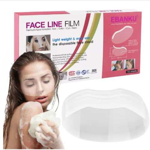 EBANKU 100 viseras de ducha Microblading, protector de protección de ducha de cejas, gafas de ducha, cubierta facial, visera de baño para adultos,