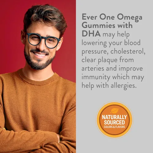 Miniatura 3 de Gomitas de aceite de pescado Omega para adultos y adolescentes con DHA – Suplemento de apoyo para la salud cerebral y cardiovascular – Vegano, sin