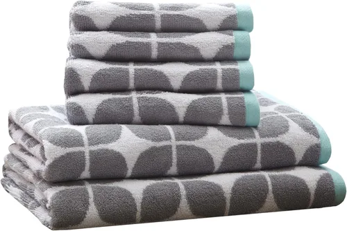 Miniatura 11 de Intelligent Design Lita - Juego de toallas de baño de algodón, jacquard altamente absorbentes, 6 piezas incluyen 2 toallas de baño y 4 toallas