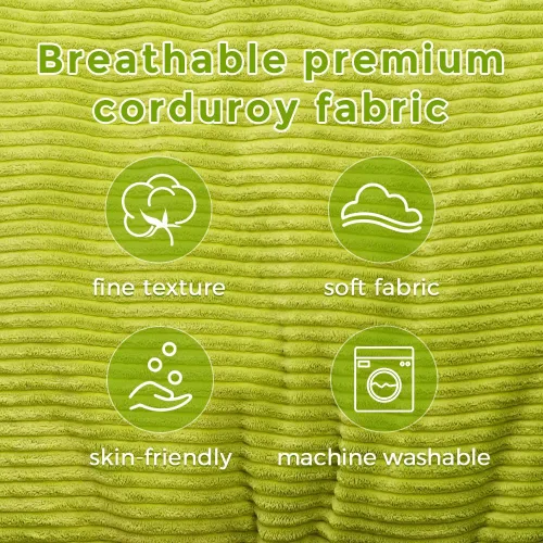 Miniatura 6 de MAXYOYO Puf gigante para adultos, puf convertible que se pliega de silla perezosa a colchón de suelo, sofá grande para suelo, sofá grande, relleno