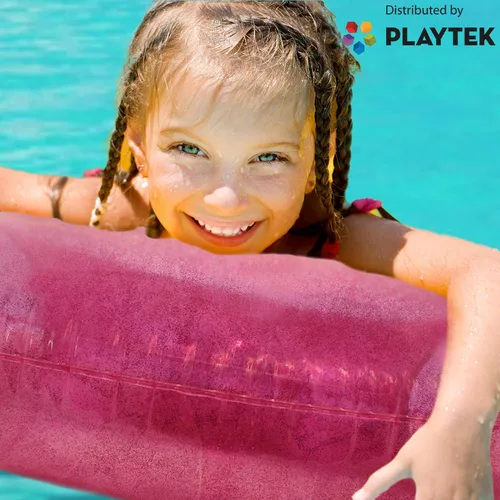 Miniatura 3 de Playtek - Anillo flotante gigante para piscina, tubo de natación redondo grande con purpurina rosa, flotadores duraderos para nadar en la playa