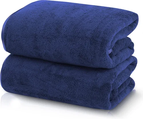 Miniatura 33 de TENSTARS Toallas de baño de seda con dobladillo para baño en liquidación - 27 x 55 pulgadas, ligeras, finas y de secado rápido, toalla absorbente