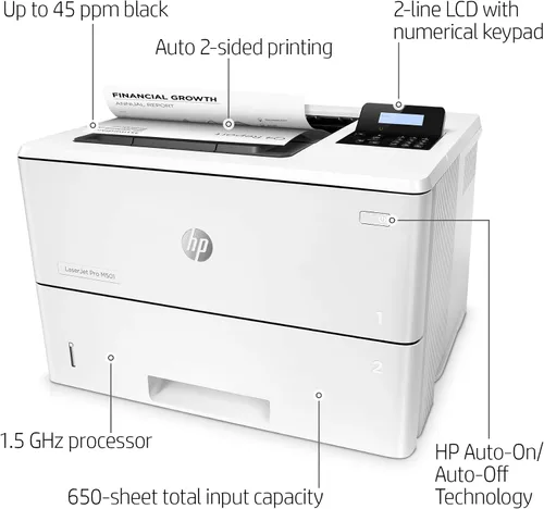 Miniatura 2 de HP LaserJet Pro M501dn Impresora dúplex con garantía in situ de un año, al siguiente día laborable (J8H61A)
