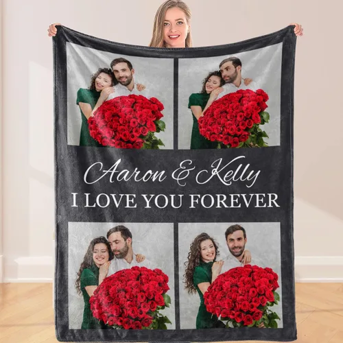 Miniatura 4 de Manta personalizada con texto fotográfico, regalo conmemorativo, collage de 10 fotos, mantas personalizadas hechas en Estados Unidos