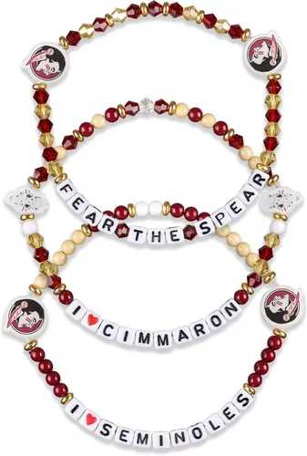 Miniatura 39 de FOCO NCAA unisex-adulto Paquete de 3 Pulseras de la Amistad con Cuentas con Logotipo de Equipo Universitario de la NCAA Oficialmente Licenciadas