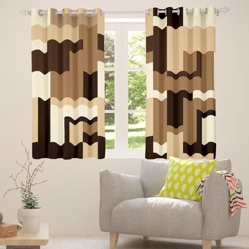 Miniatura 6 de Cortinas geométricas a rayas para dormitorio, niños, arte abstracto retro, rectangular, cortinas de oscurecimiento rectangulares para mujeres