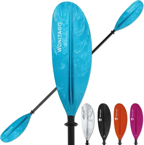 Miniatura 8 de Remos de Kayak con Eje de Aleación y Pala de PP, Remos Flotantes para Kayak, Ajustables 230-250 cm/90-98 Pulgadas, 210-230 cm/82-90 Pulgadas Verde