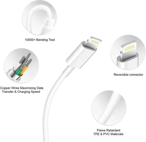 Miniatura 6 de Cargador de iPhone para automóvil,【2 paquetes】38W Puerto dual USB C+QC3.0 [Certificado MFi de Apple] Carga rápida Encendedor de cigarrillos Cargador