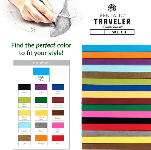 Miniatura 7 de Cuaderno de bocetos Travelers Dot Grid Pentalic Art, libre de ácidos