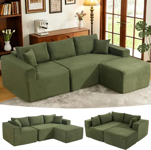 Miniatura 16 de Sofá modular Cloud 2026 de 108 pulgadas, sofá modular con asiento profundo, sofá modular con diván en forma de L, sofás modernos para sala de estar