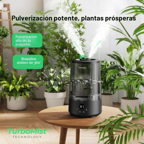 Miniatura 4 de Homvana Humidificadores para dormitorio y hogar, 3.6 L de llenado superior de niebla fría 34 horas de tiempo súper largo, silencioso 23 dB, Negro