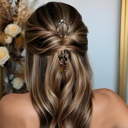 Miniatura 6 de 4 horquillas para el cabello para mujer, horquilla francesa en forma de U, accesorios elegantes para el cabello grueso o fino