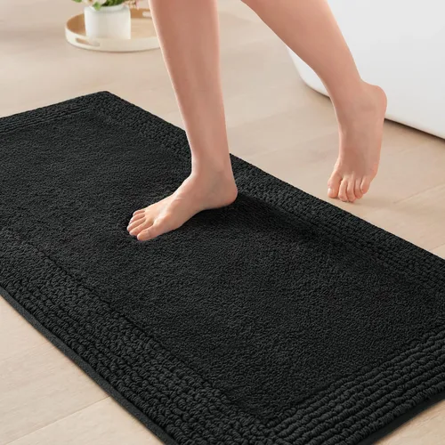 Miniatura 21 de Madison Park Splendor - Alfombra de baño reversible 100% algodón con mechones, 3000 GSM, calidad hotelera, lujosa, felpa, pelo medio, tapete de baño