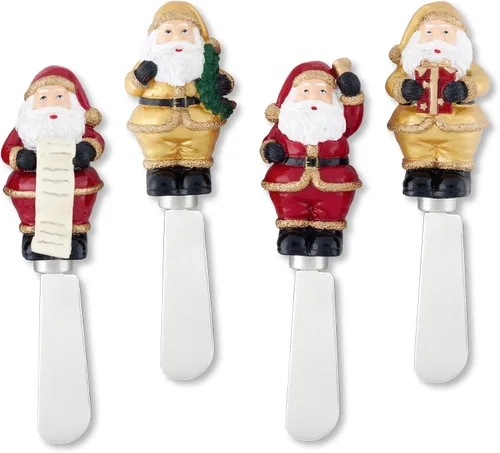 Miniatura 11 de Supreme Housewares Esparcidores de Queso con Diseño de Bastones de Caramelo, Mangos de Resina Pintados a Mano con Cuchillas de Acero Inoxidable