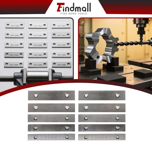 Miniatura 7 de findmall Juego de 9 pares de bloques paralelos de precisión de 1/4 x 6, juego de herramientas de calibre endurecido 0002