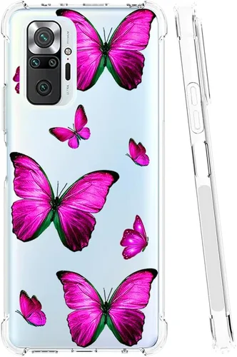 Miniatura 2 de Funda para Redmi Note 10 (4G)/Redmi Note 10S M2101K7BG Linda Caso, Transparente Flexible Bumper TPU Funda de Silicona Suave de Goma para Xiaomi