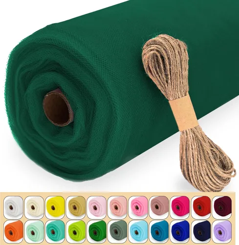 Miniatura 29 de Rollo de tela de tul, 54 pulgadas x 10 yardas (30 pies) de tul para decoración de boda, tutú de fiesta, telón de fondo, baby shower, faldas de mesa