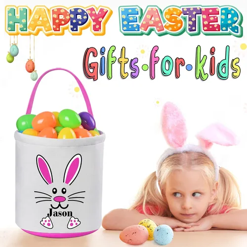 Miniatura 4 de Cesta de Pascua personalizada, cestas de Pascua Touber para niños y niñas, cestas de Pascua para niños, cesta de Pascua personalizada, regalos