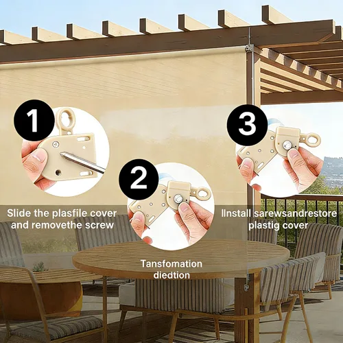Miniatura 9 de Accesorios de instalación de repuesto universales para sombrilla de interior/exterior y persianas enrollables (soporte sin cable)