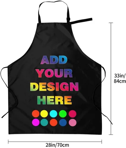 Miniatura 4 de Delantal personalizado para mujer, delantales personalizados con logotipo de texto fotográfico, delantales de cocina para regalos