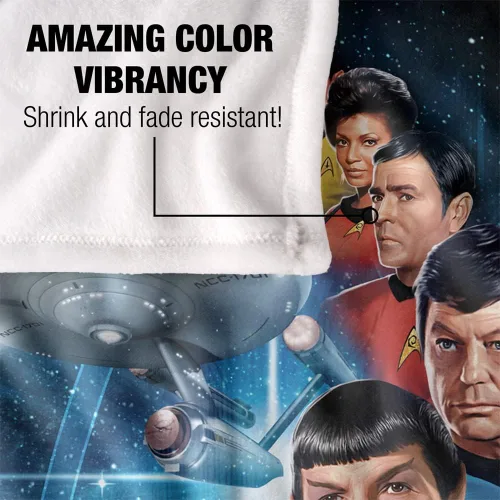 Miniatura 4 de Star Trek Among The Stars - Manta con licencia oficial de tacto sedoso, súper suave, 36 x 58 pulgadas