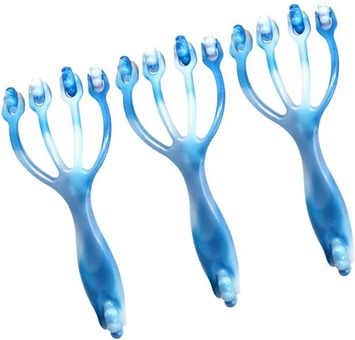 Miniatura 9 de Healifty Masajeador de rodillo de mano de cuatro garras de 7.48 pulgadas, herramienta de masaje muscular compacta para pies, manos, cuello, cuerpo