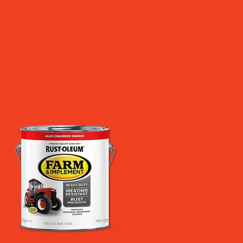 Miniatura 2 de Rust-Oleum Farm & Implement 280176 - Pintura esmaltada, galón, naranja (Allis Chalmers Orange)