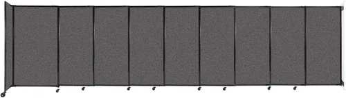 Miniatura 19 de Divisor de habitación de pared recta deslizante montado en la pared Anchos ajustables Ruedas de bloqueo Separador de habitación Paneles