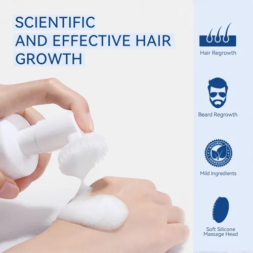 Miniatura 5 de FluMisch 5% de espuma de minoxidil para hombres, 5% biotina y 5% mininoxidil uso para el crecimiento del cabello, ralentiza la pérdida de cabello