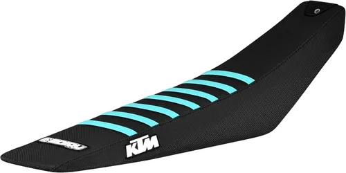 Miniatura 10 de Enjoy Mfg Funda de asiento - Compatible con KTM 2023 SX-SXF 125-450 Logo #352 (Todo Azul KTM KTM Costillas Naranja KTM Enjoy Logos)