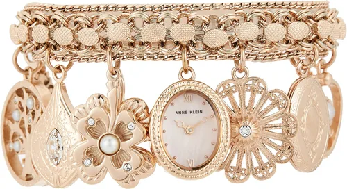 Miniatura 3 de Anne Klein Women's Premium Crystal Accented Charm Bracelet Watch