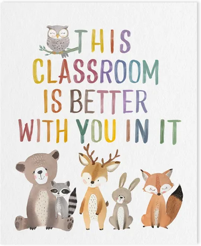 Miniatura 9 de Póster ABC para decoración de pared de cuarto de bebé, arte bohemio del alfabeto para pared de aula, arte de pared de niños de animales de safari