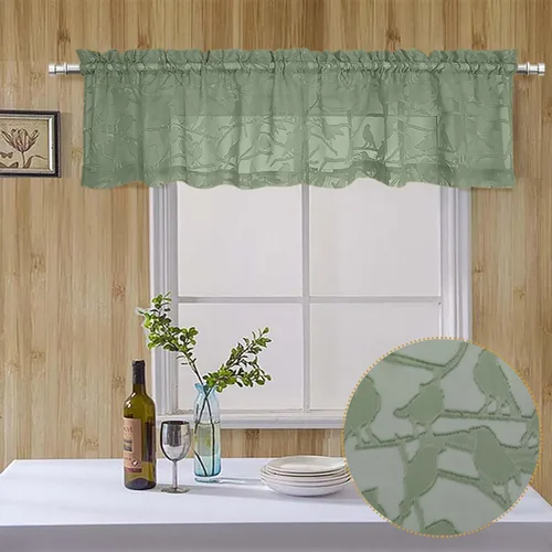 Miniatura 67 de OVZME Anji - 2 paneles de cortinas traslúcidas de gasa marrón de 72 pulgadas de largo para dormitorio, doble bolsillo para barra, tela ligera