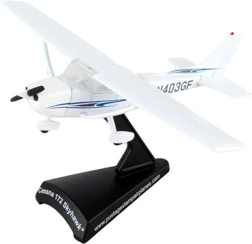 Miniatura 5 de Postage Stamp Cessna 172 Skyhawk® modelo de avión fundido a presión a escala 1:87, coleccionable de metal fundido a presión con licencia