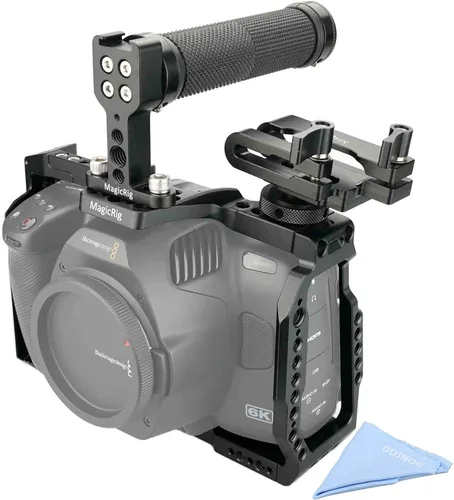 Miniatura 7 de BMPCC 6K Pro y 6K G2 Kit de jaula completa, con mango superior, riel NATO y soporte SSD T5, para cámara de cine Blackmagic Design Pocket 6K Pro y 6K