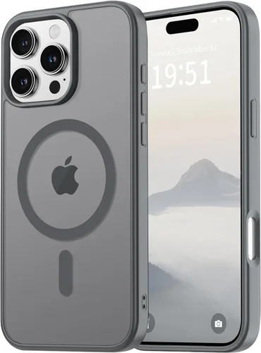 Miniatura 25 de vnnink para iPhone 12 y iPhone 12 Pro, funda de teléfono celular translúcida con protección contra caídas de grado militar, mate magnética