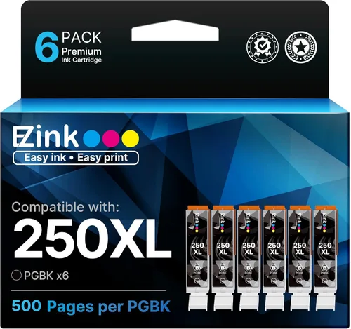E-Z Ink Cartucho de tinta compatible de repuesto para Canon PGI-250XL PGI 250 XL para usar con PIXMA MX922 MX722 MG5420 MG5520 MG5620 MG6320 MG6420
