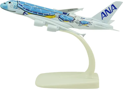 TANG DYNASTY (TM 1:500 5.9 in A380 ANA Tortuga marina Metal Avión Modelo Avión Juguete Modelo de Avión Azul)