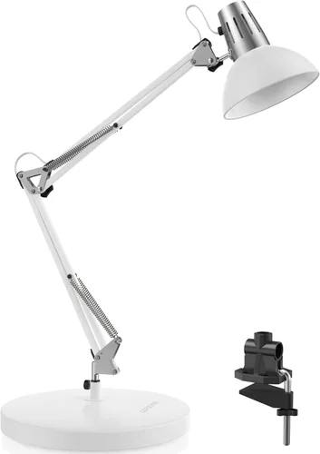 Miniatura 11 de LEPOWER Lámpara de escritorio de metal, ajustable de cuello de ganso lámpara de mesa de arquitecto con interruptor de encendido/apagado, lámpara
