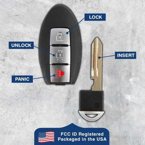Miniatura 6 de Opción sin llave remoto inteligente 3btn llavero para Nissan (KR55WK49622)
